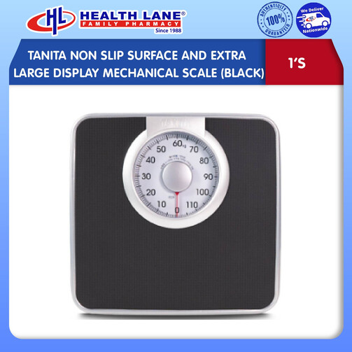 TANITA NON SLIP SURFACE AND EXTRA LARGE DISPLAY MECHANICAL SCALE (BLACK)